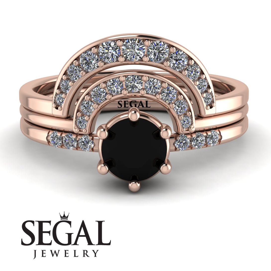 Stacking Black Diamond Bridal Set - Mckenzie No. 8
