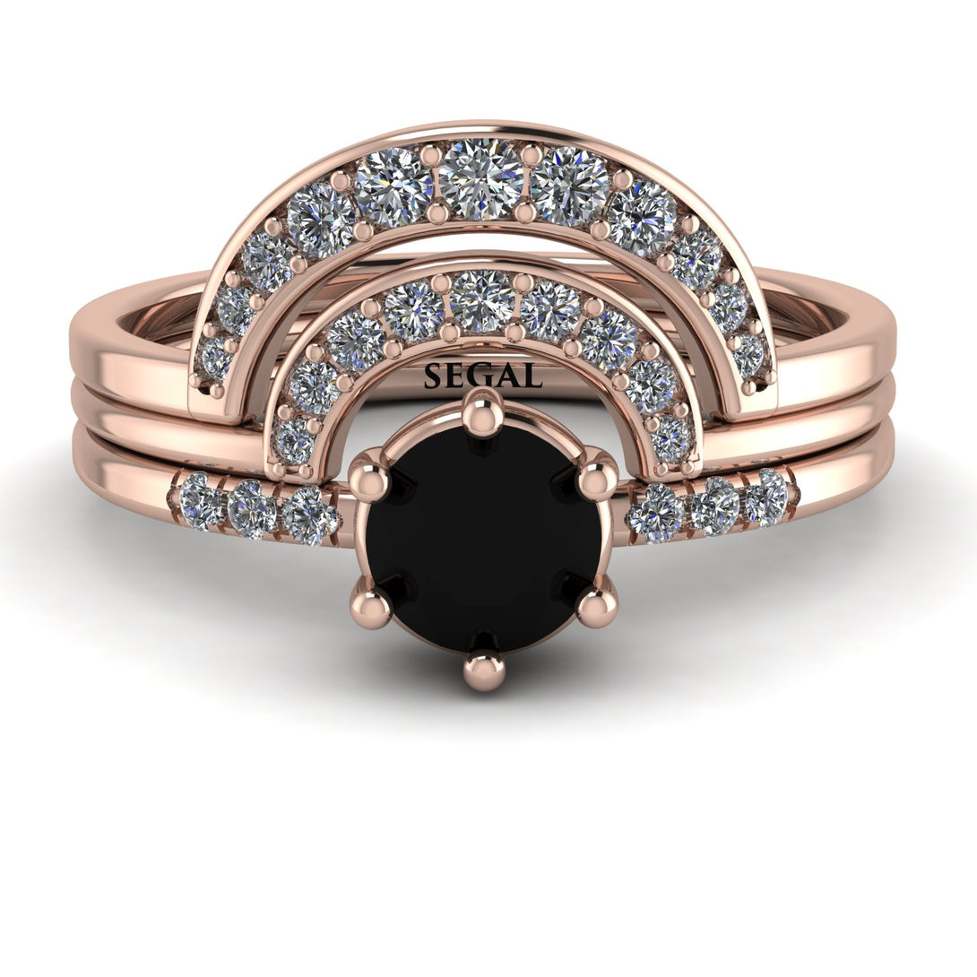 Stacking Black Diamond Bridal Set - Mckenzie No. 8