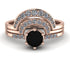 Stacking Black Diamond Bridal Set - Mckenzie No. 8 image 1