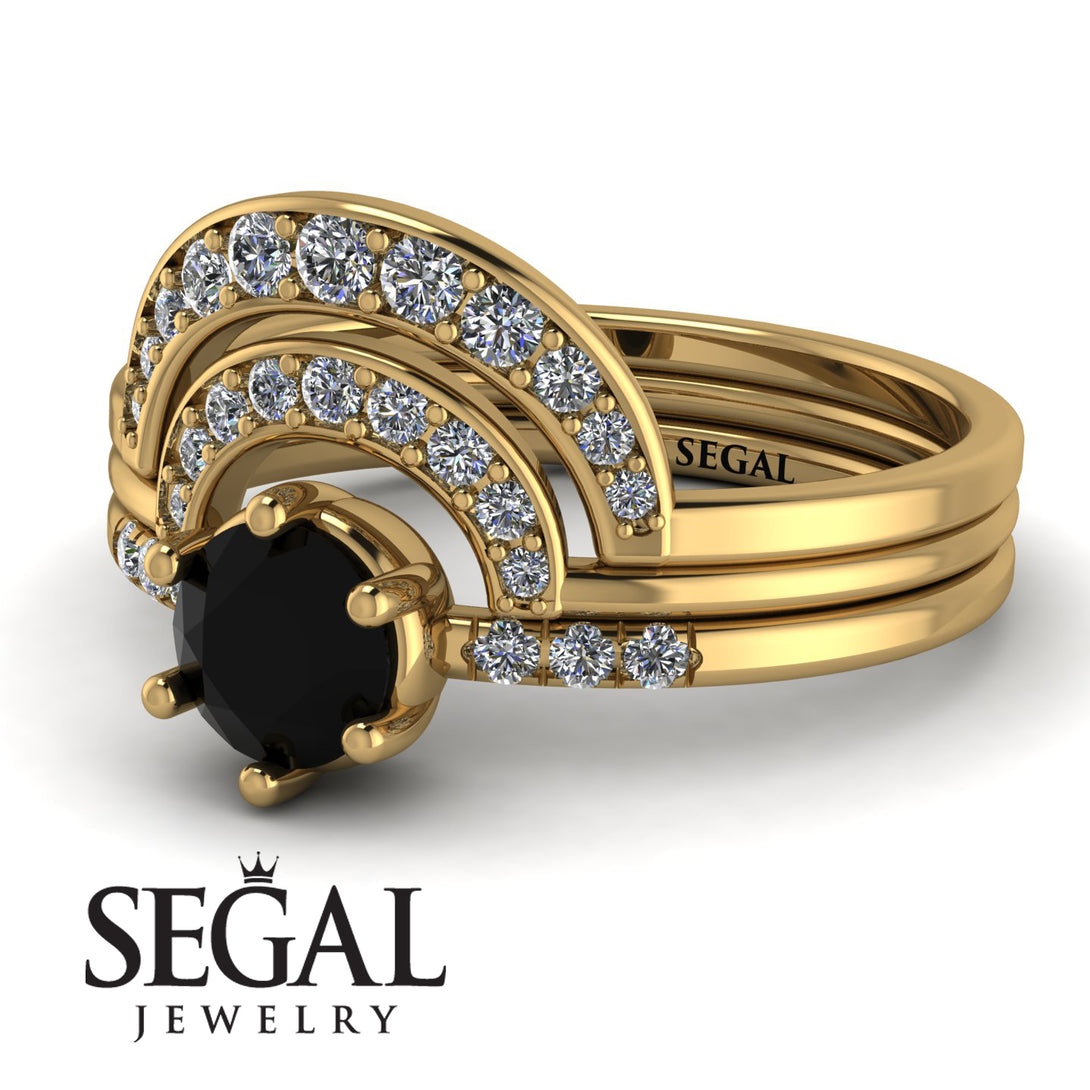 Stacking Black Diamond Bridal Set - Mckenzie No. 7