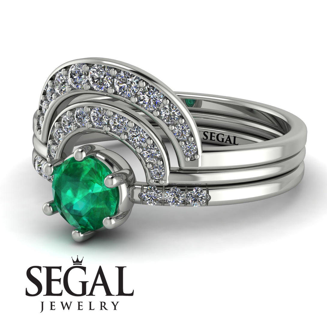 Stacking Emerald Bridal Set - Mckenzie No. 6