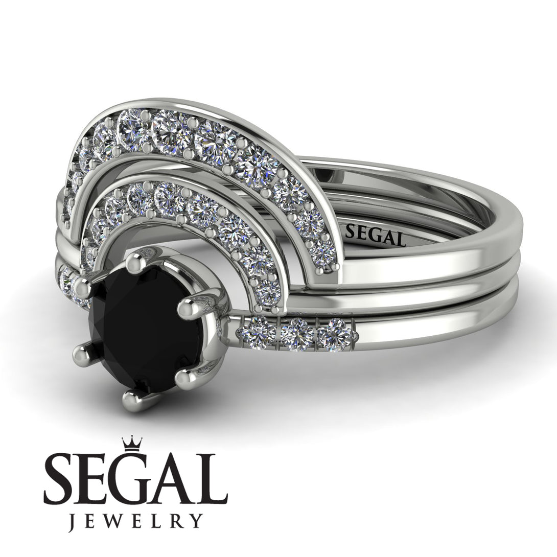 Stacking Black Diamond Bridal Set - Mckenzie No. 9