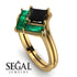 Stacking Princess Black Diamond Ring - Elise No. 22