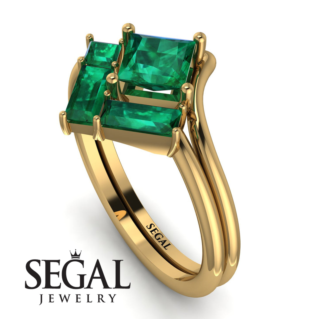 Stacking Princess Emerald Ring - Elise No. 19