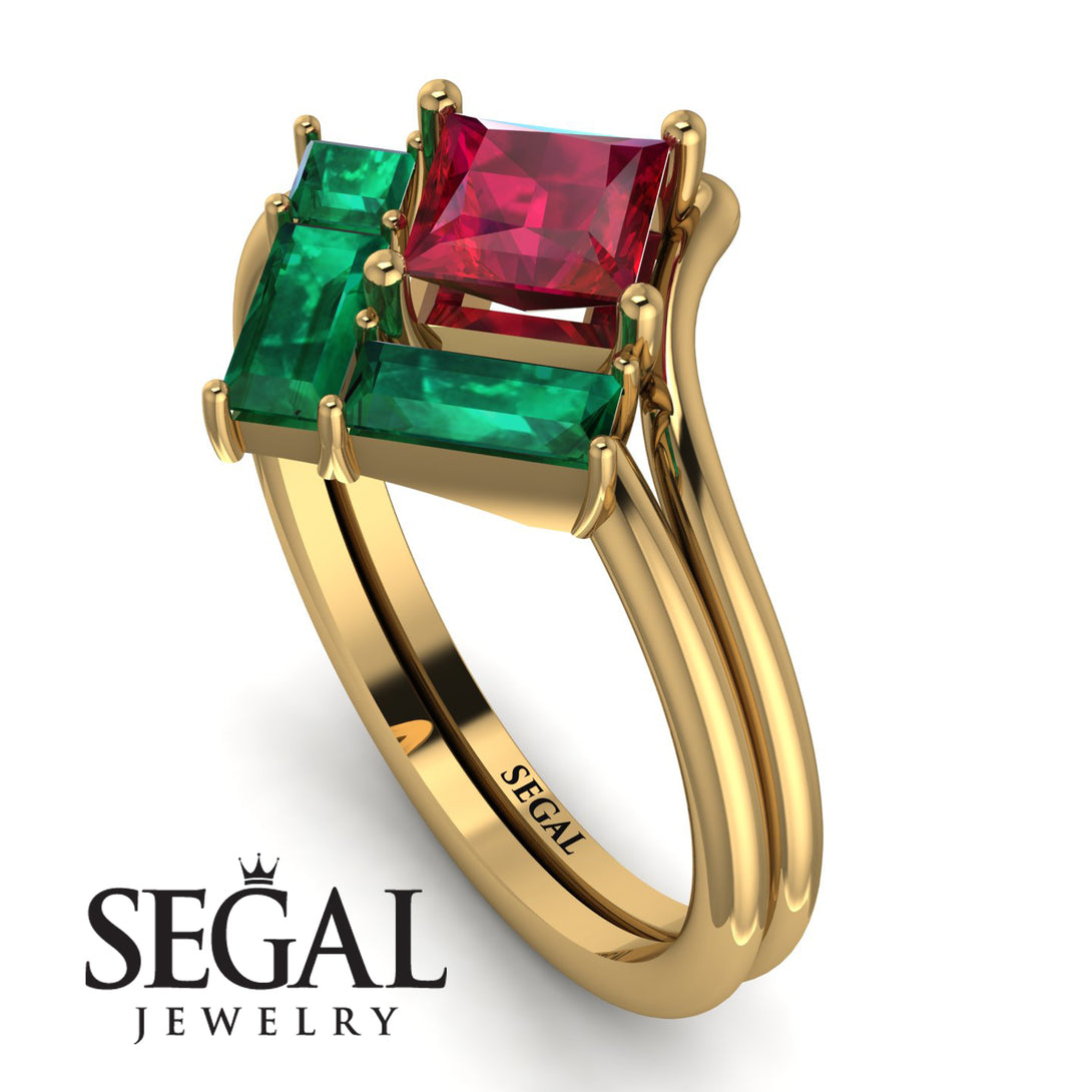 Stacking Princess Ruby Ring - Elise No. 25