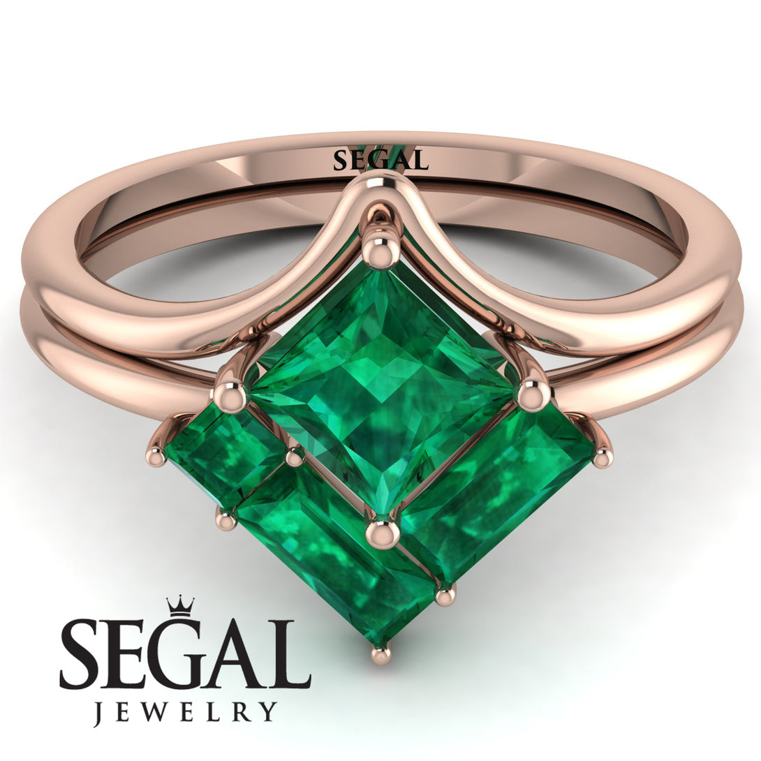 Stacking Princess Emerald Ring - Elise No. 20