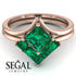 Stacking Princess Emerald Ring - Elise No. 20