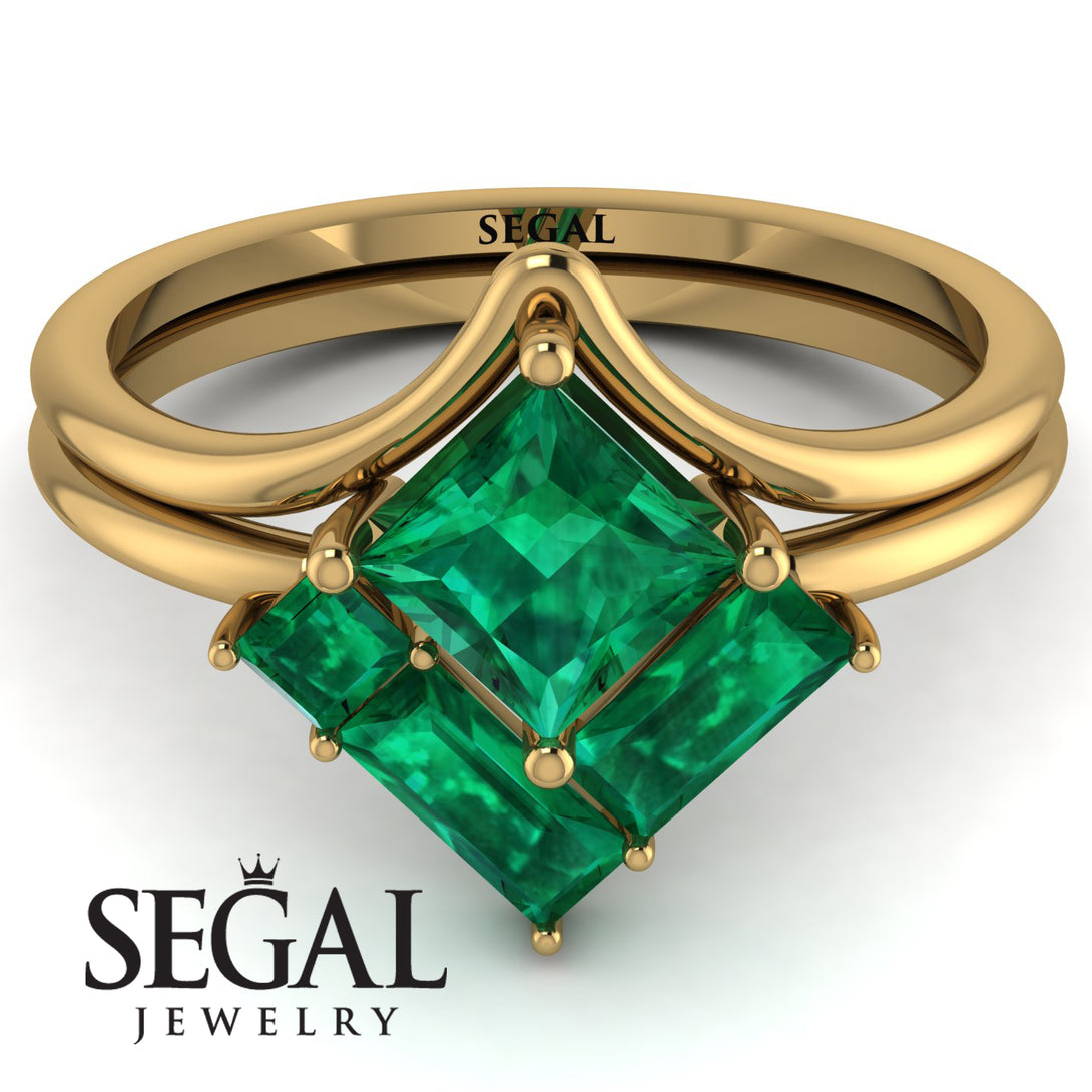 Stacking Princess Emerald Ring - Elise No. 19