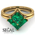 Stacking Princess Emerald Ring - Elise No. 19