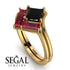 Stacking Princess Black Diamond Ring - Elise No. 52 image 10