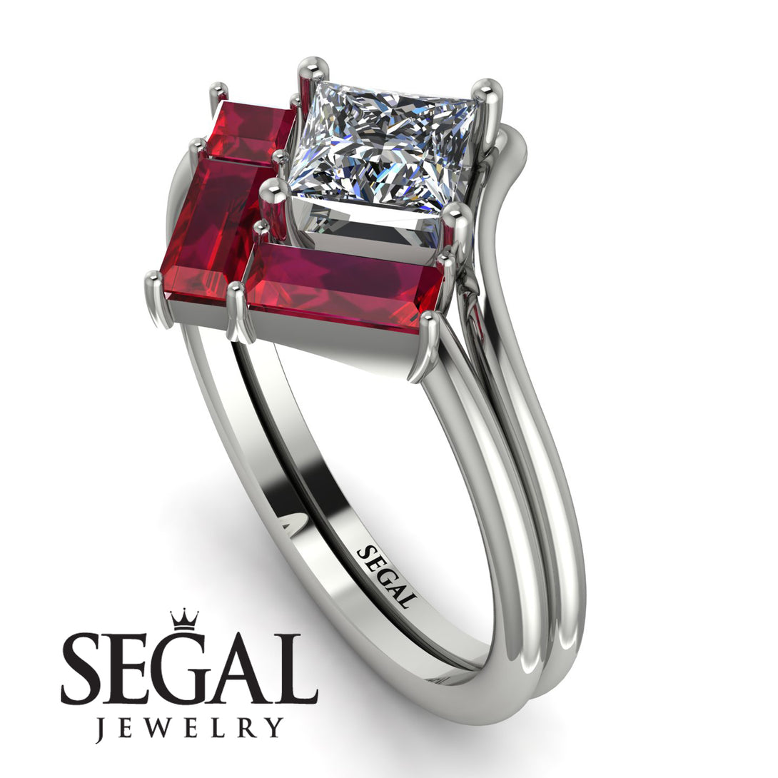 Stacking Princess Diamond Ring - Elise No. 48