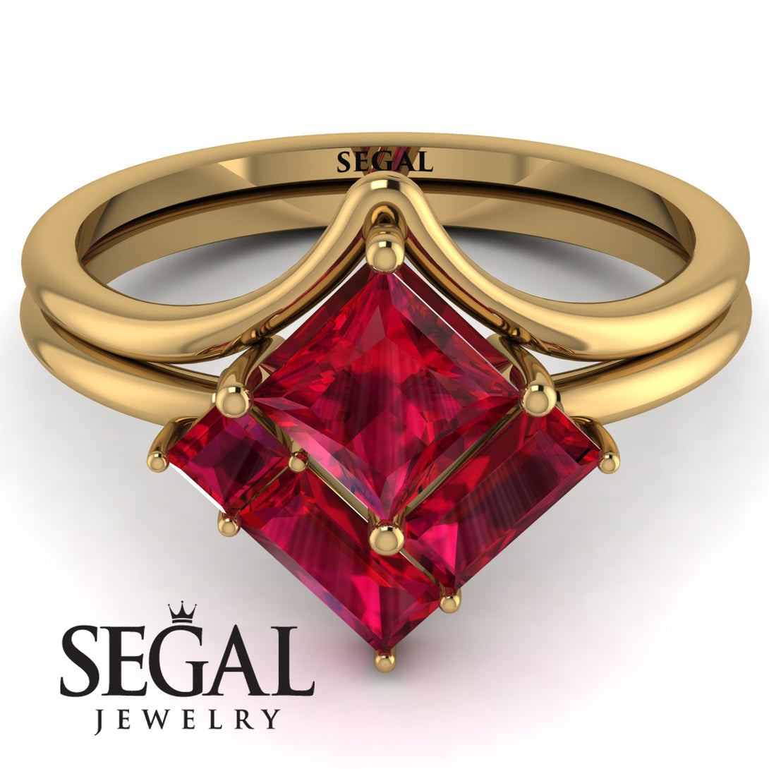 Stacking Princess Ruby Ring - Elise No. 55