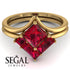 Stacking Princess Ruby Ring - Elise No. 55