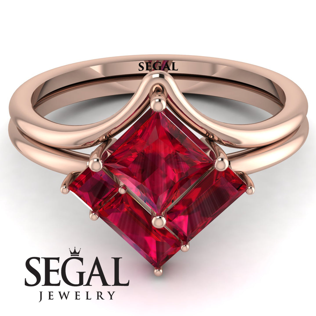 Stacking Princess Ruby Ring - Elise No. 56