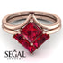 Stacking Princess Ruby Ring - Elise No. 56