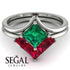 Stacking Princess Emerald Ring - Elise No. 51