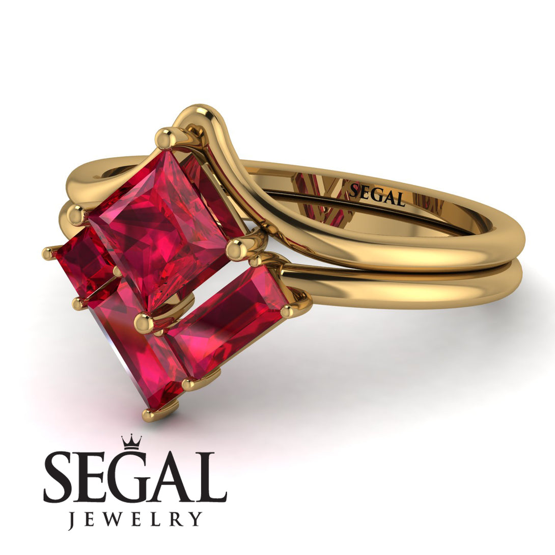 Stacking Princess Ruby Ring - Elise No. 55