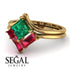 Stacking Princess Emerald Ring - Elise No. 49