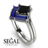 Stacking Princess Black Diamond Ring - Elise No. 69 image 10