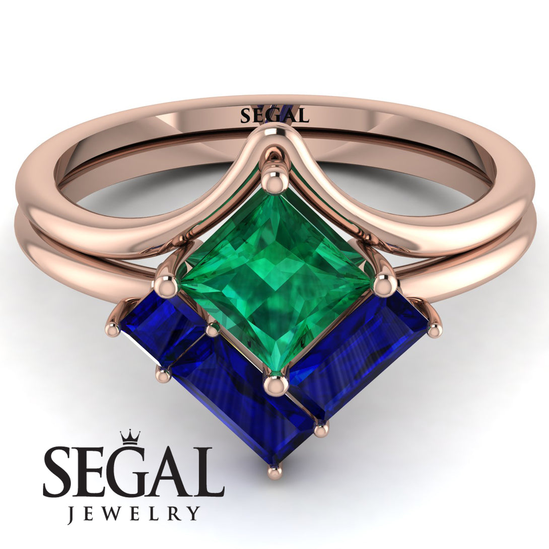 Stacking Princess Emerald Ring - Elise No. 65