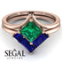 Stacking Princess Emerald Ring - Elise No. 65
