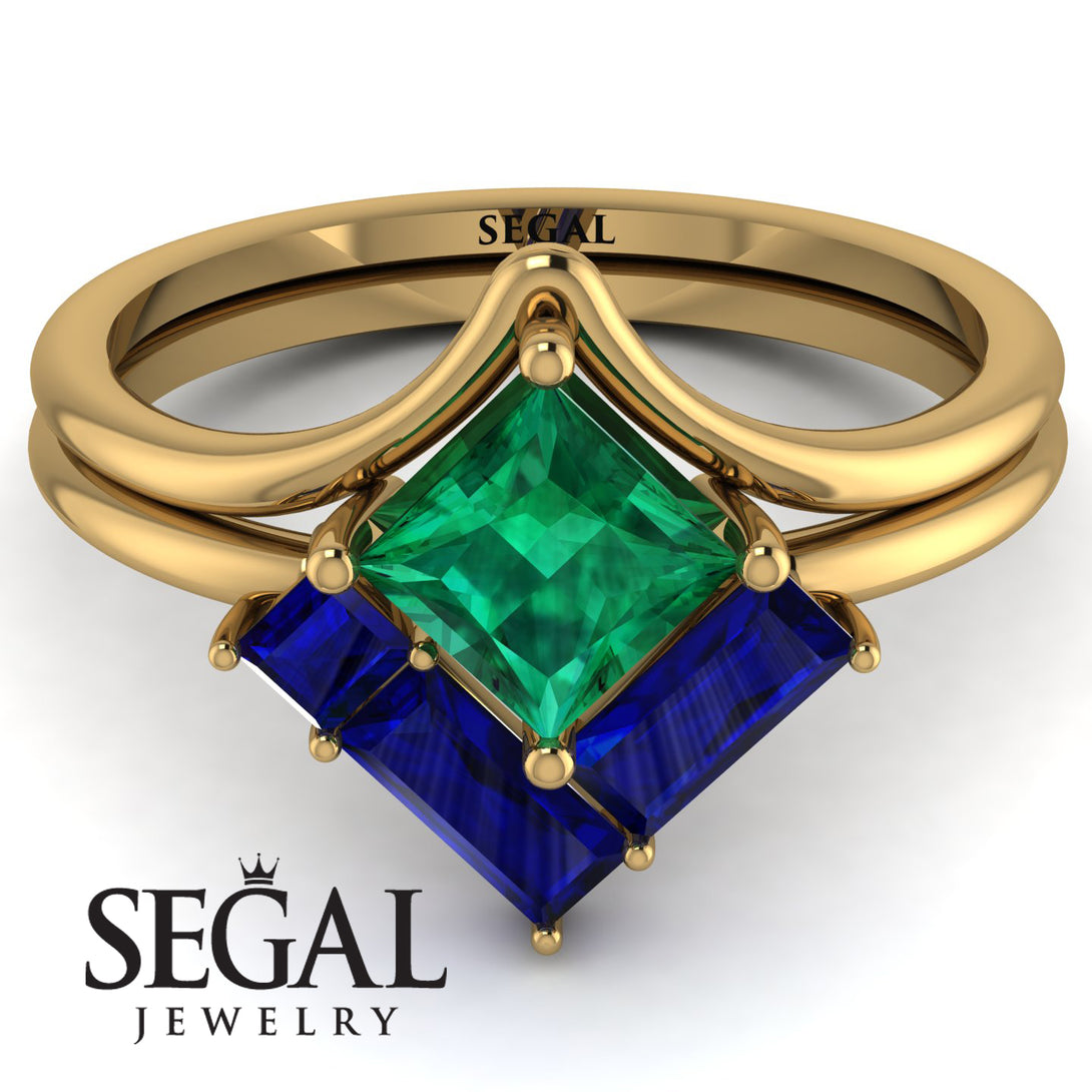 Stacking Princess Emerald Ring - Elise No. 64