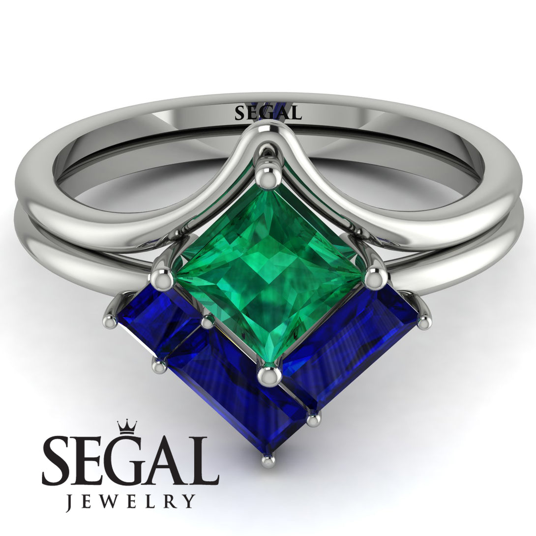Stacking Princess Emerald Ring - Elise No. 66