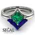 Stacking Princess Emerald Ring - Elise No. 66