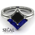 Stacking Princess Black Diamond Ring - Elise No. 69 image 2