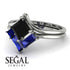Stacking Princess Black Diamond Ring - Elise No. 69