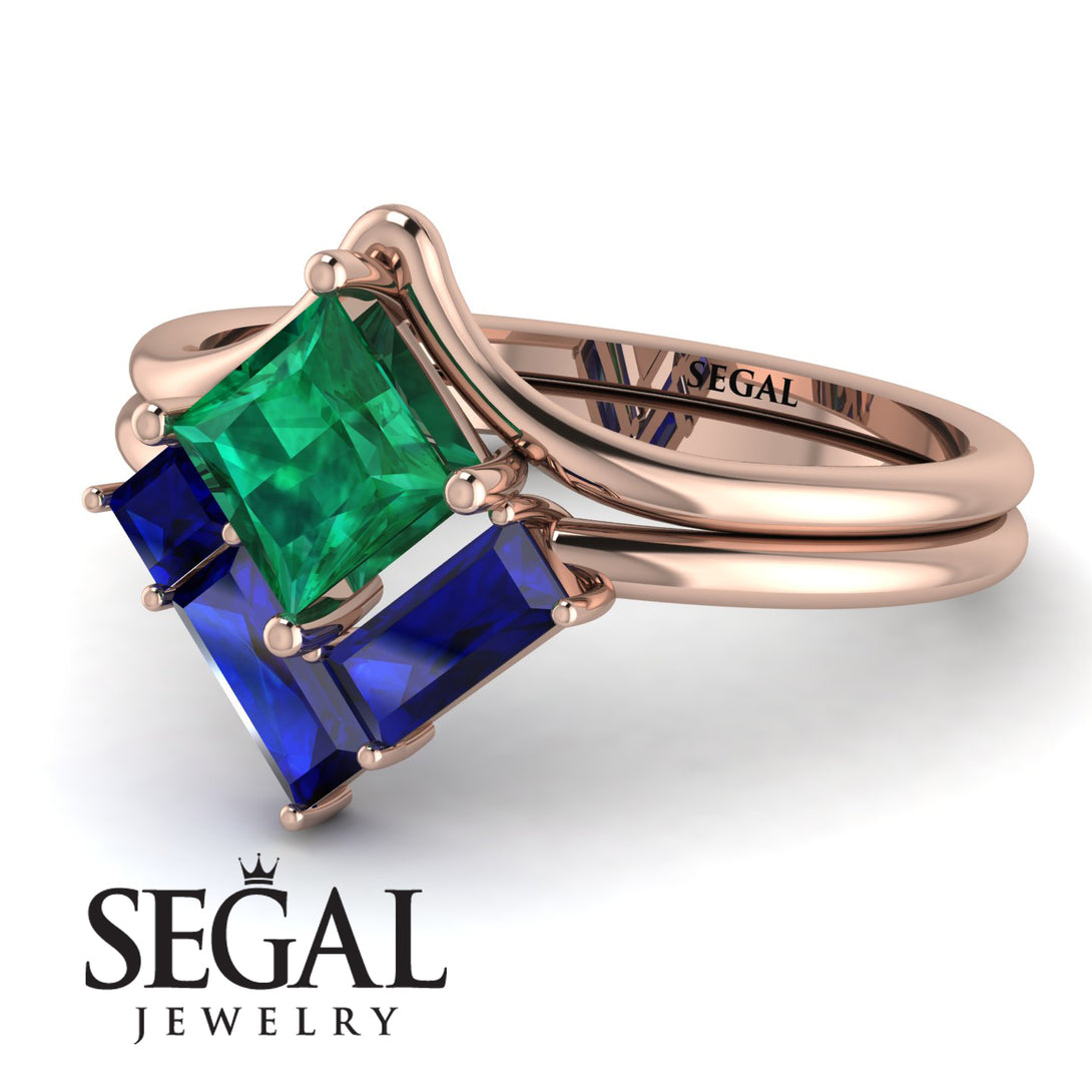 Stacking Princess Emerald Ring - Elise No. 65