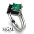 Stacking Princess Emerald Ring - Elise No. 36