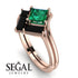Stacking Princess Emerald Ring - Elise No. 35