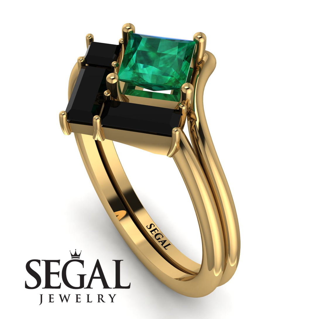 Stacking Princess Emerald Ring - Elise No. 34