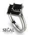 Stacking Princess Black Diamond Ring - Elise No. 39 image 10