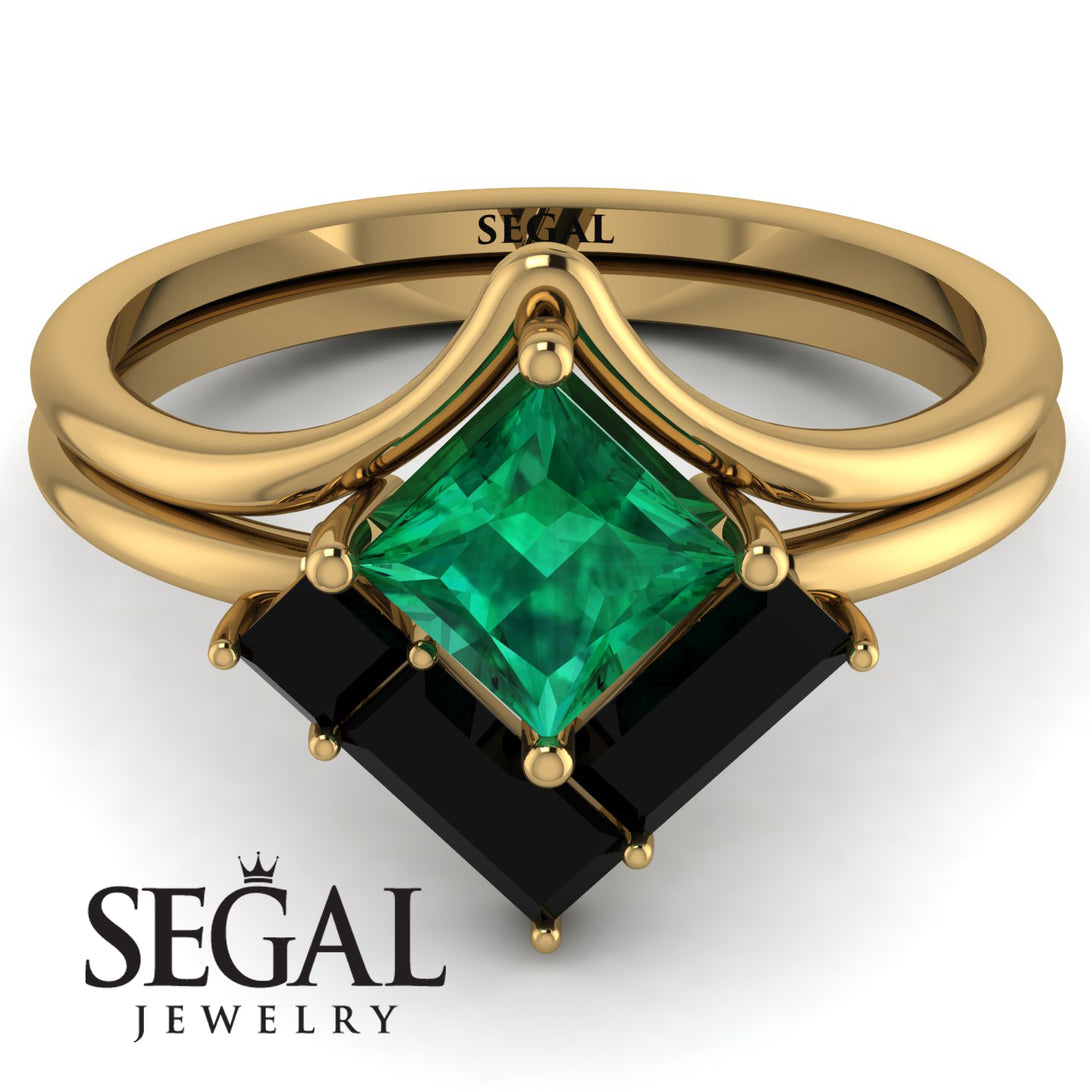 Stacking Princess Emerald Ring - Elise No. 34