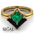 Stacking Princess Emerald Ring - Elise No. 34