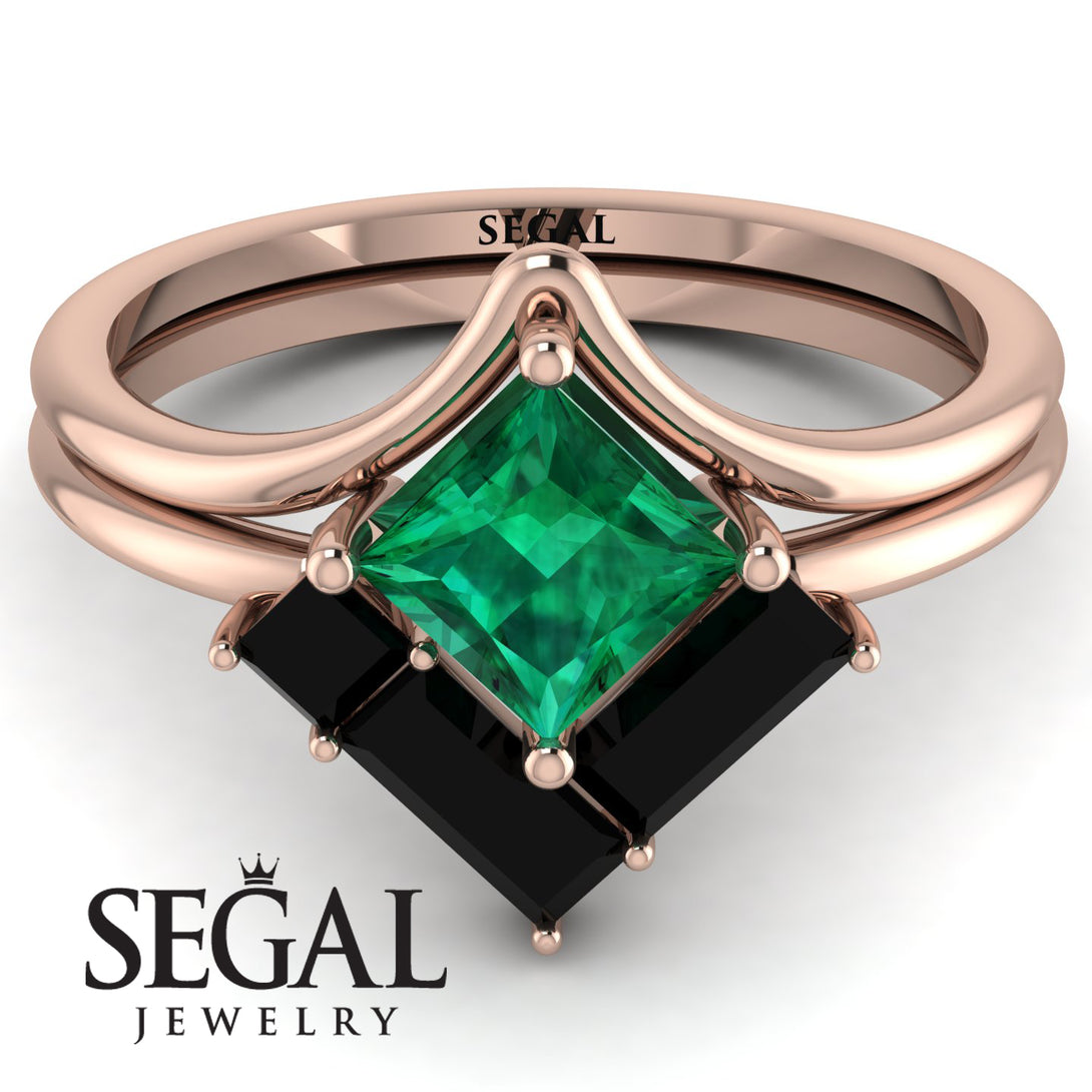 Stacking Princess Emerald Ring - Elise No. 35