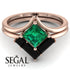 Stacking Princess Emerald Ring - Elise No. 35