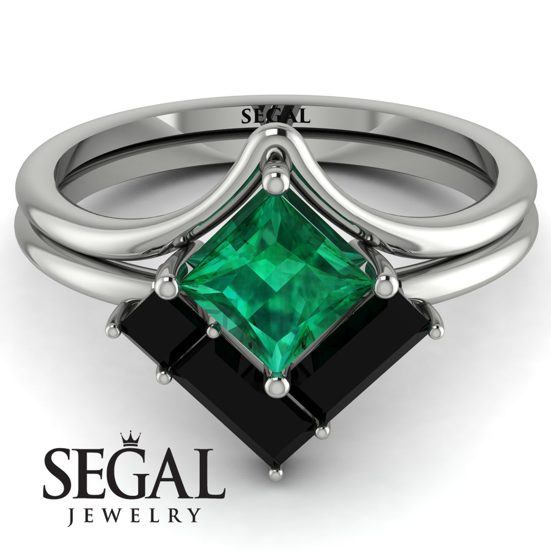 Stacking Princess Emerald Ring - Elise No. 36