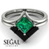 Stacking Princess Emerald Ring - Elise No. 36