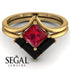 Stacking Princess Ruby Ring - Elise No. 40