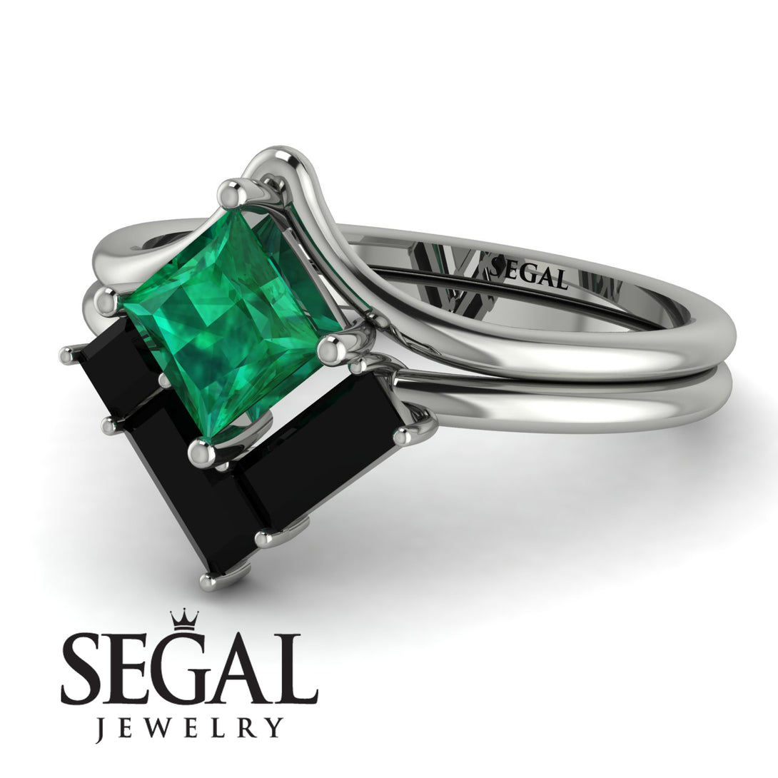 Stacking Princess Emerald Ring - Elise No. 36