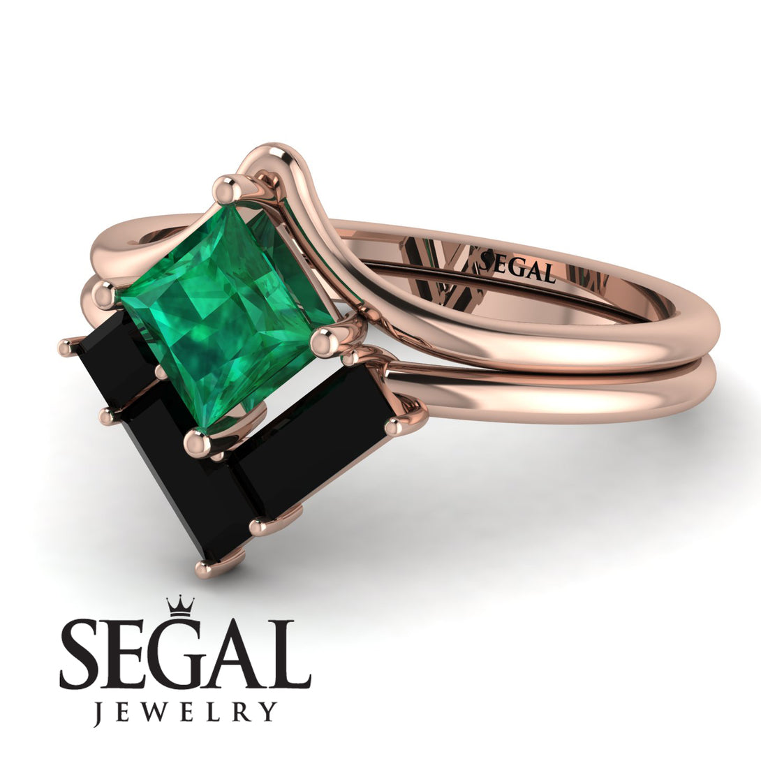 Stacking Princess Emerald Ring - Elise No. 35