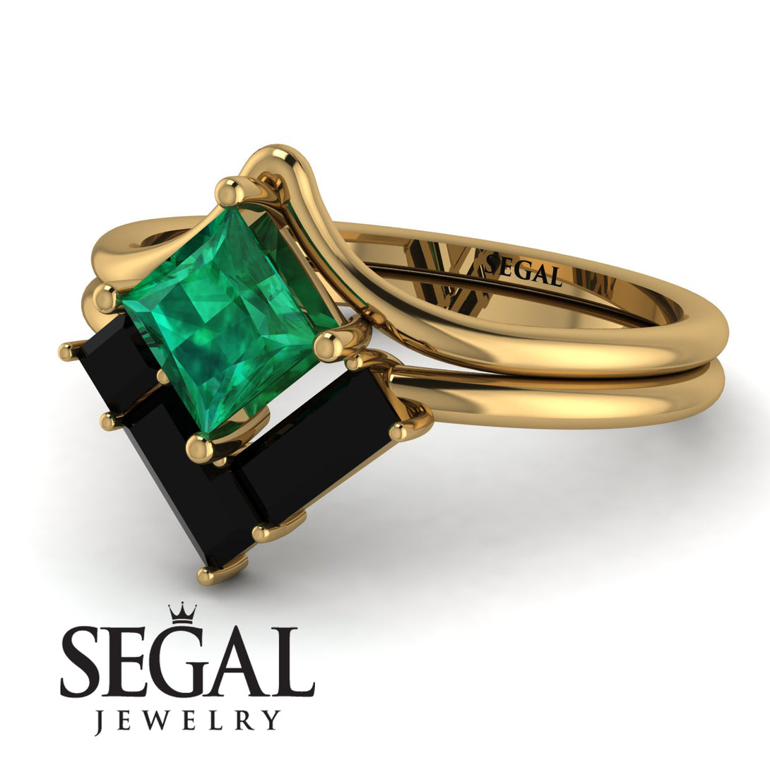 Stacking Princess Emerald Ring - Elise No. 34