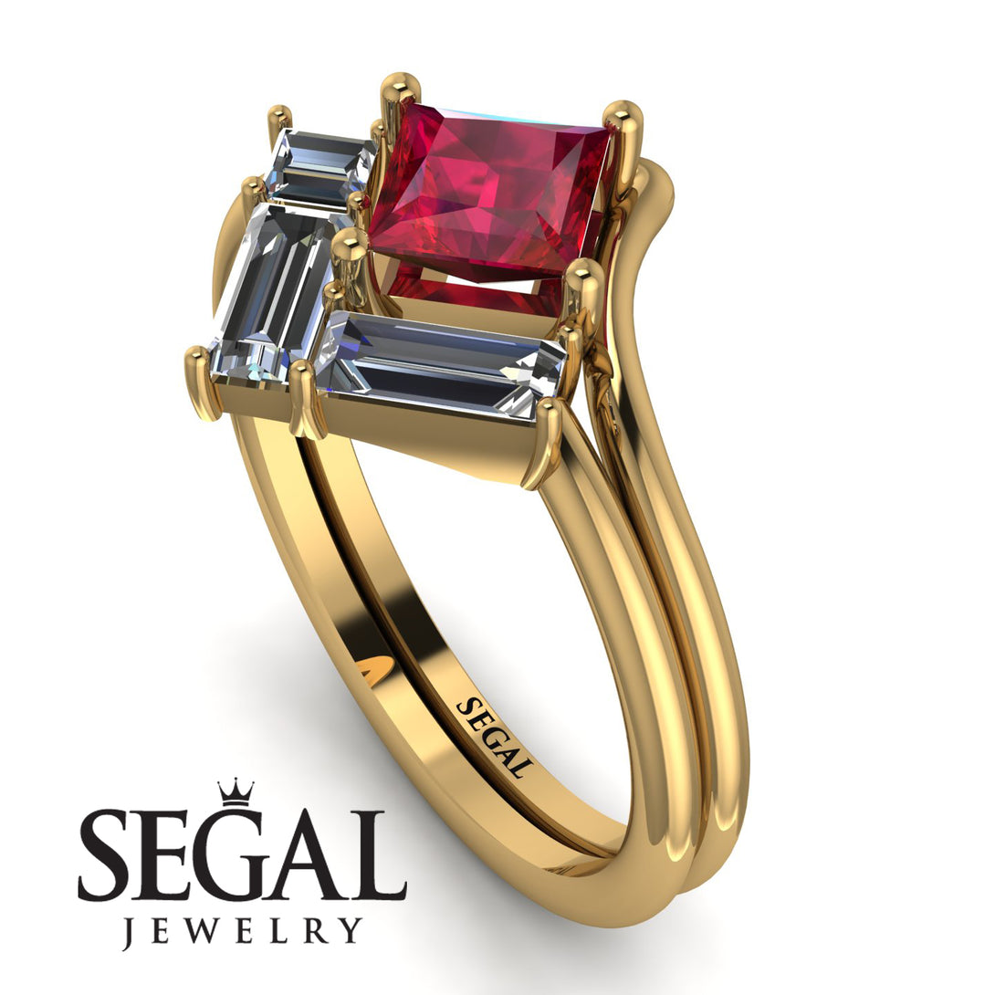 Stacking Princess Ruby Ring - Elise No. 10