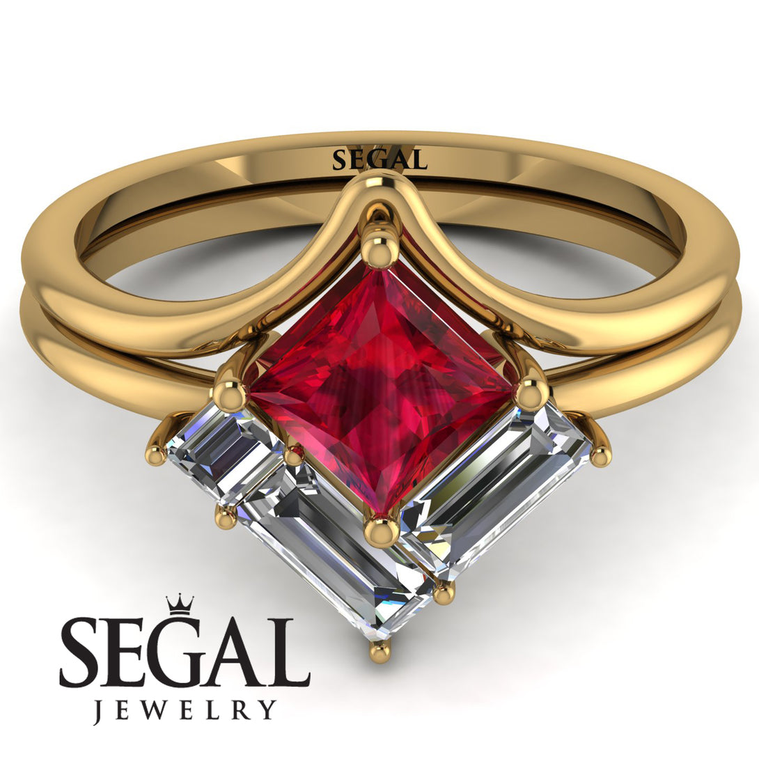Stacking Princess Ruby Ring - Elise No. 10