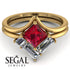 Stacking Princess Ruby Ring - Elise No. 10