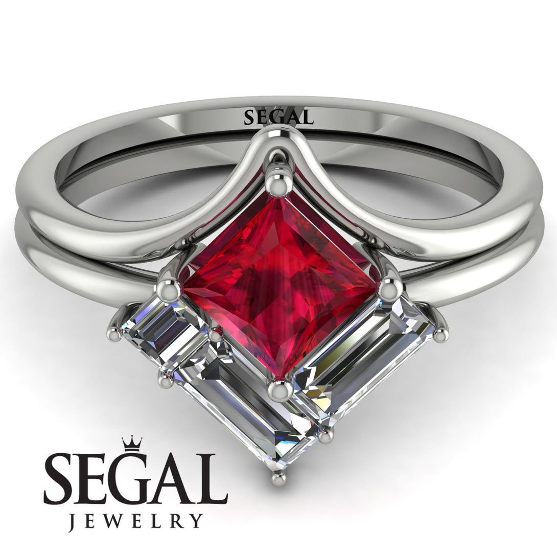 Stacking Princess Ruby Ring - Elise No. 12
