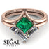 Stacking Princess Emerald Ring - Elise No. 5
